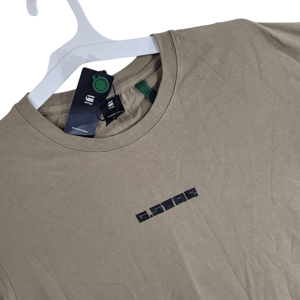 G-Star Raw Boxy R T L/S T-Shirt Tree House Khaki Brown XXL D21650-C784-C94122